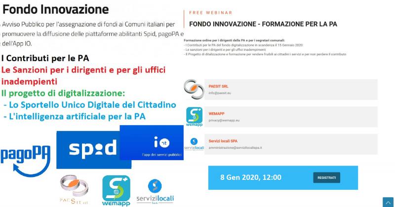 Iscriviti al webinar su Fondo Innovazione. Iscriviti al webinar su Fondo Innovazione.